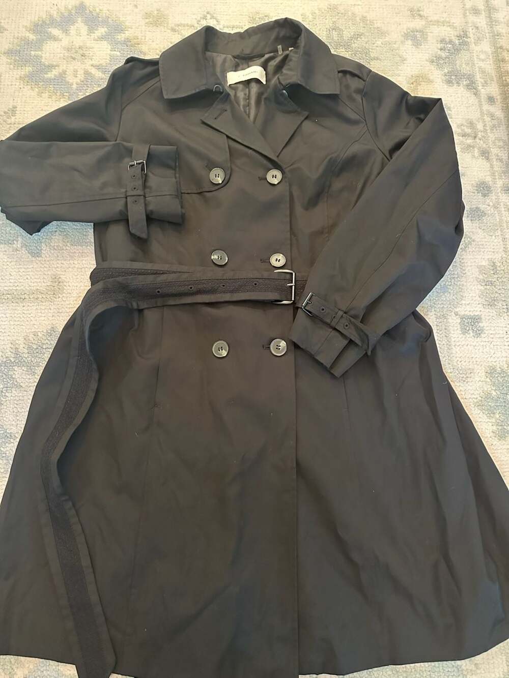 1XLT Tahari Women's Double Breasted Belted Trench Coat